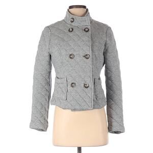 Quilted Cardigan Jacket Gray S